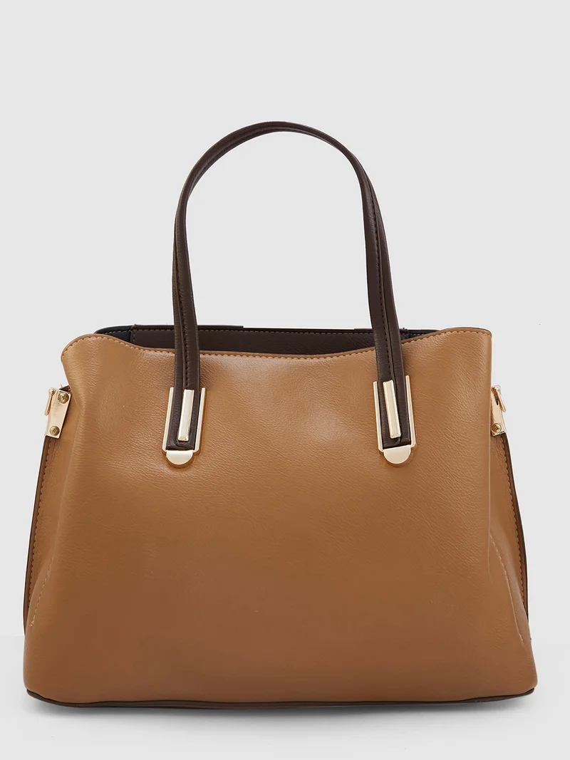 جلو باص Globus Women Tan Solid Smart Casual Handheld Bag